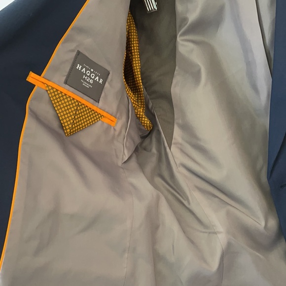 Haggar H26 Navy Textured Tailored Fit Suit Jacket - Picture 8 of 10